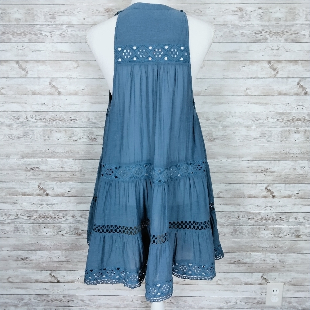 Free People Adelaide Tunic S Sleeveless Indigo 849 - Picture 4 of 7